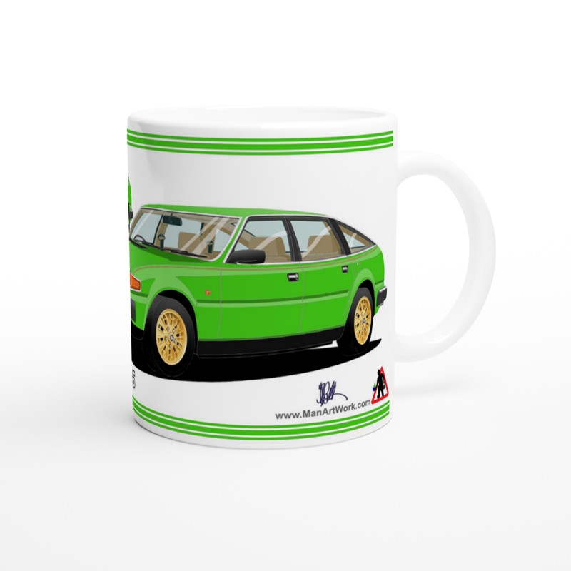 Rover SD1 Series 1 V8 S in Green Art Mug