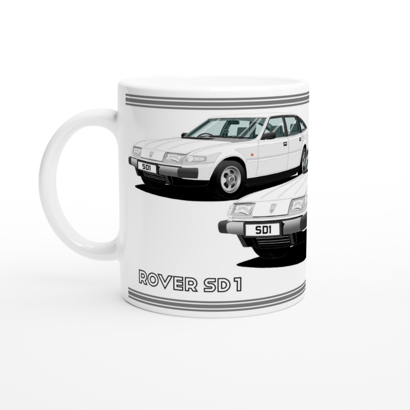 Rover SD1 Series 1 in White Art Mug