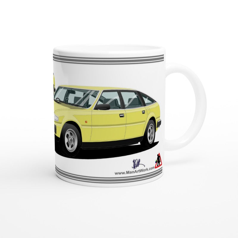 Rover SD1 Series 1 in Yellow Art Mug