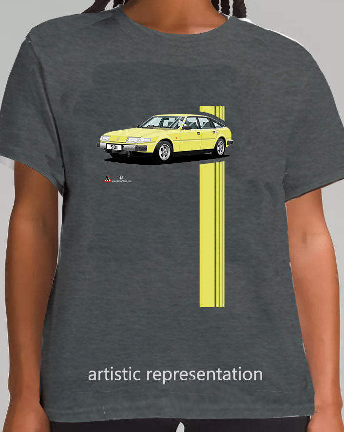 Rover SD1 Series 1 in Yellow T Shirt