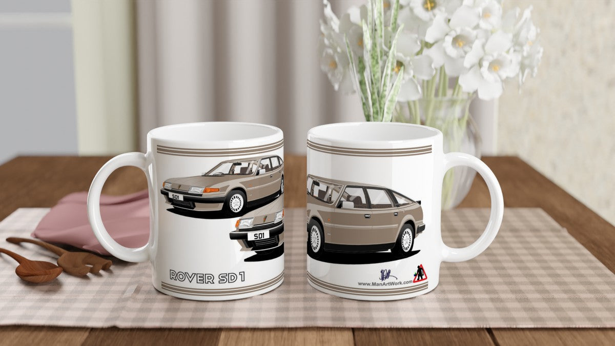 Rover SD1 Series 2 in Beige Art Mug