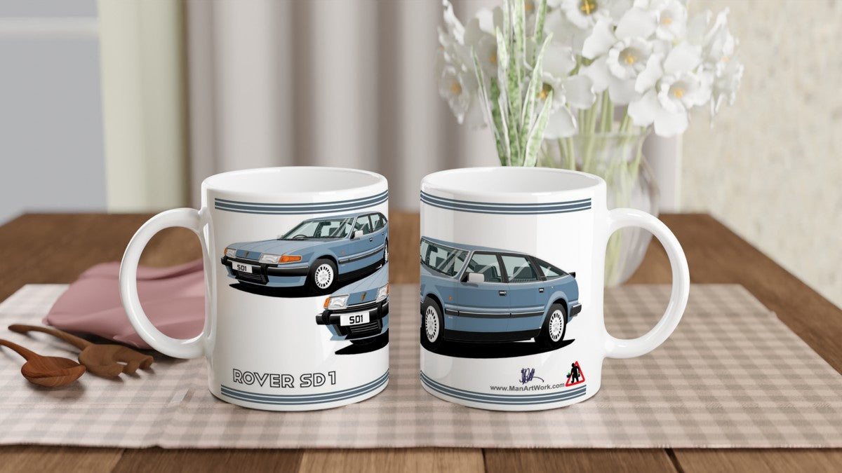 Rover SD1 Series 2 in Blue Art Mug