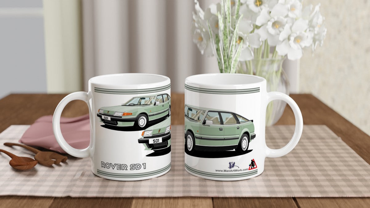 Rover SD1 Series 2 in Green Art Mug