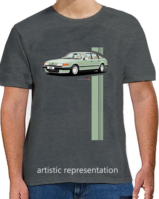 Rover SD1 Series 2 in Green T Shirt