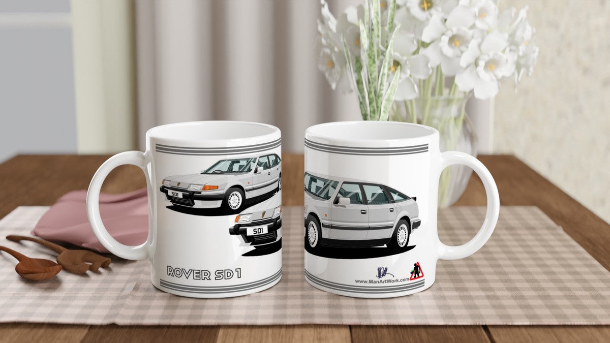 Rover SD1 Series 2 in Silver Art Mug