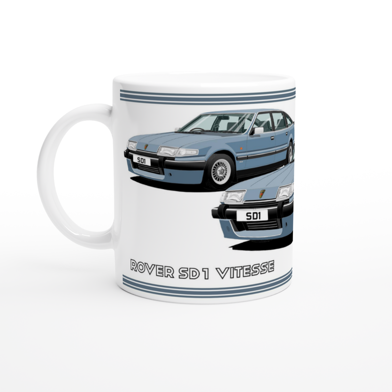 Rover SD1 Series 2 Vitesse in Blue Art Mug