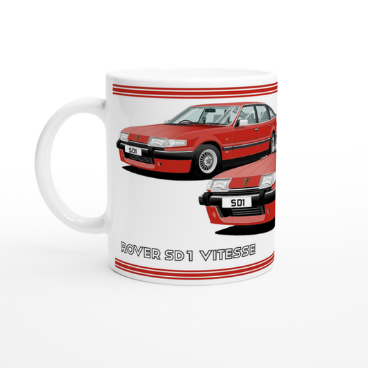 Rover SD1 Series 2 Vitesse in Red Art Mug