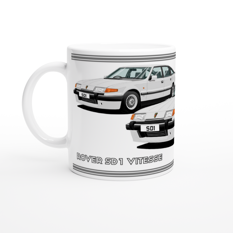 Rover SD1 Series 2 Vitesse in Silver Art Mug