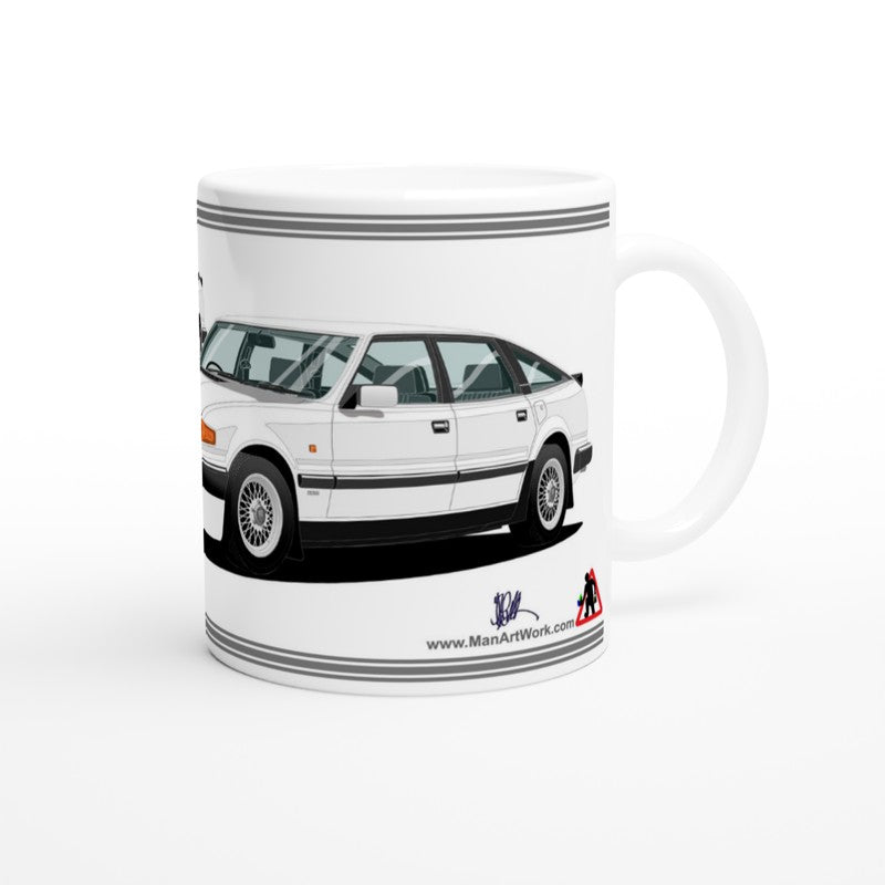 Rover SD1 Series 2 Vitesse in White Art Mug