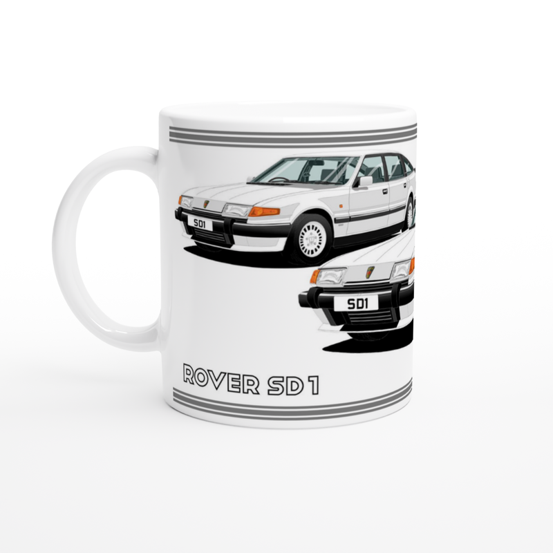 Rover SD1 Series 2 in White Art Mug