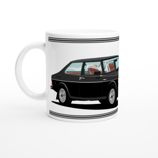 Saab 99 Turbo 2 Door Mug (Black Car)