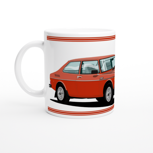 Saab 99 Turbo 2 Door Mug (Red Car)