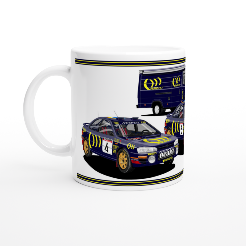 Subaru Impreza 555 Rally Car Art Mug 