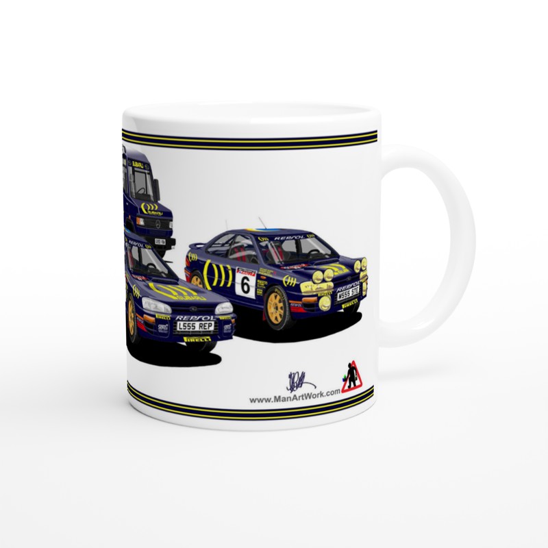 Subaru Impreza 555 Rally Car Art Mug 