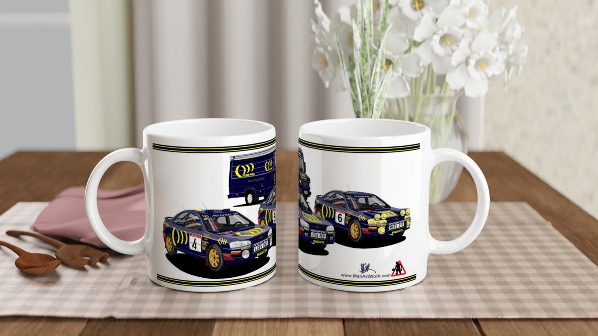 Subaru Impreza 555 Rally Car Art Mug 