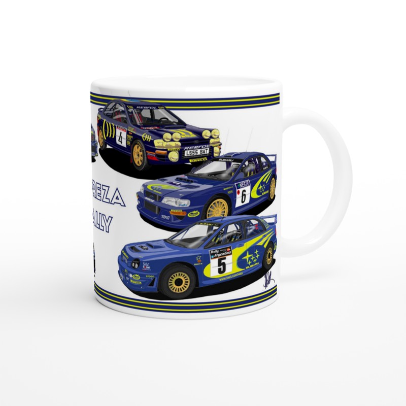 Subaru Impreza Rally Cars Art Mug 