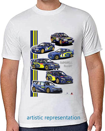 Subaru Impreza Collection  Rally T Shirt