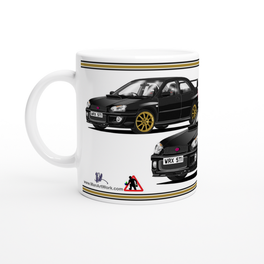 Subaru Impreza in Black Art Mug