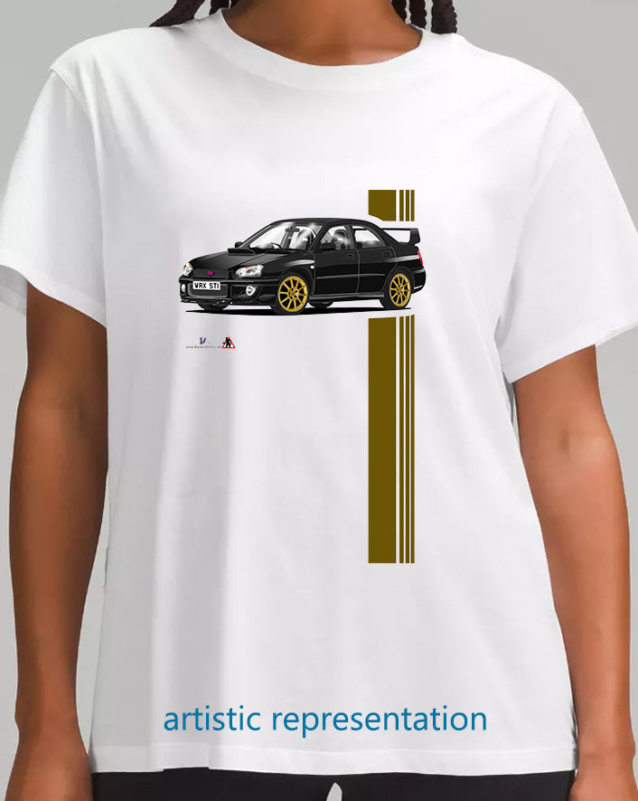 Subaru Impreza WRX STi in Black T Shirt