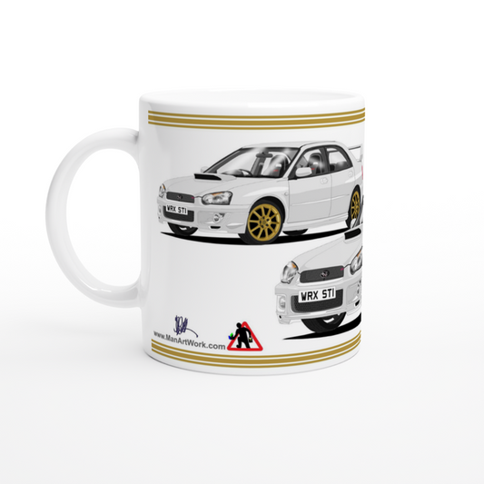 Subaru Impreza in Silver Art Mug