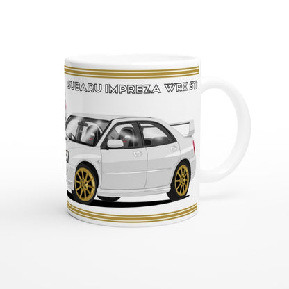 Subaru Impreza in Silver Art Mug