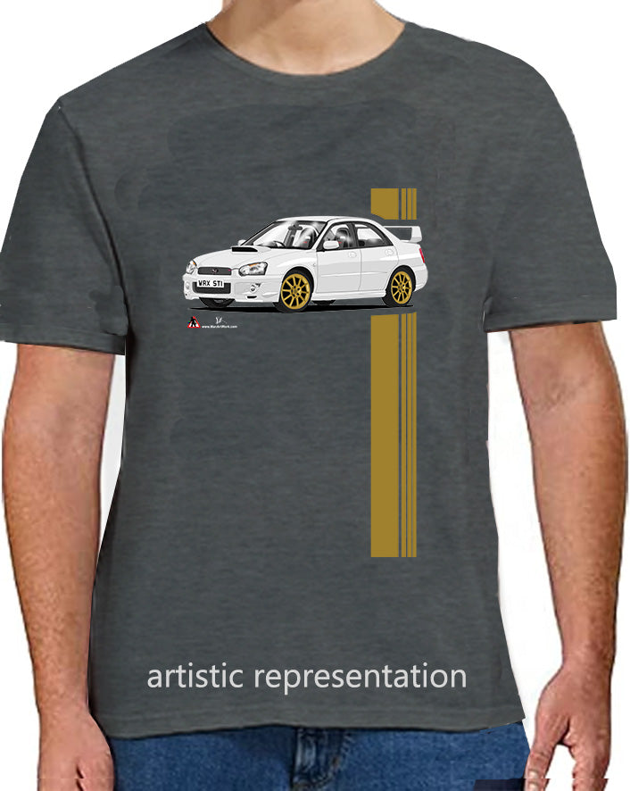 Subaru Impreza WRX STi in Silver T Shirt