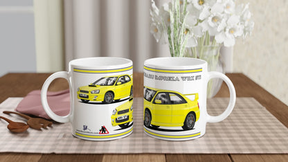 Subaru Impreza in Yellow Art Mug