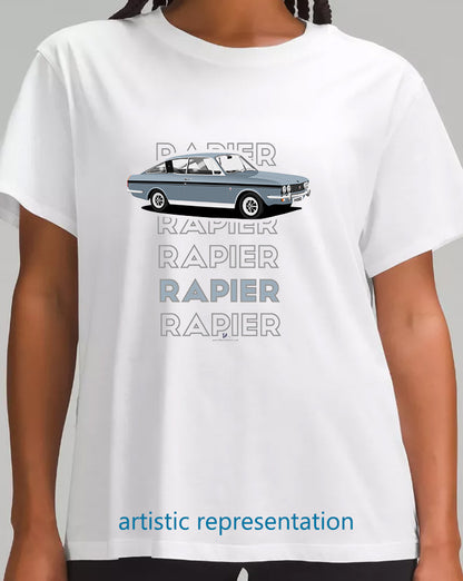 Sunbeam Rapier H120 in Blue Art T Shirt (Words)