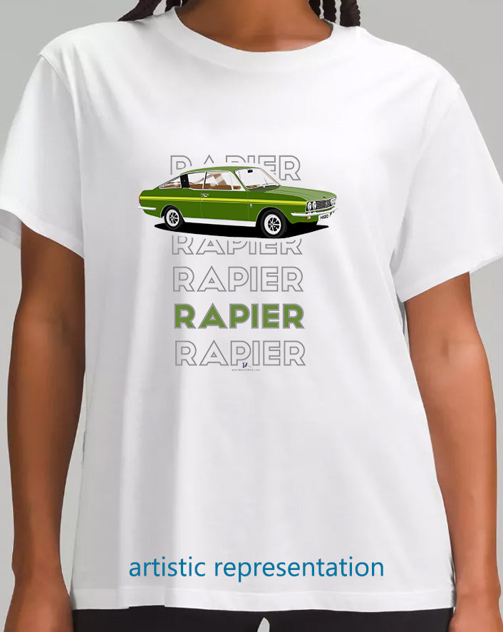Sunbeam Rapier H120 in Green Art T Shirt (Words)