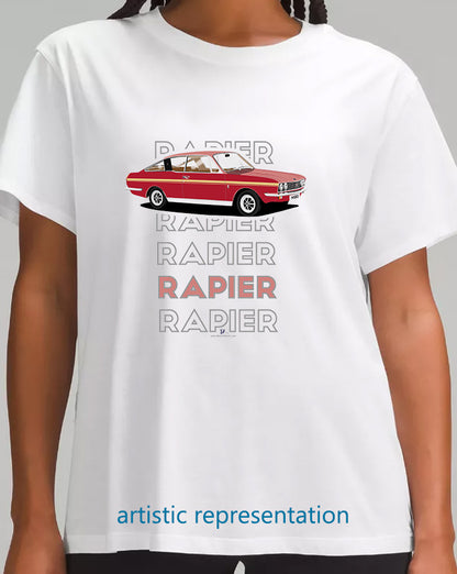 Sunbeam Rapier H120 in Red Art T Shirt (Words)
