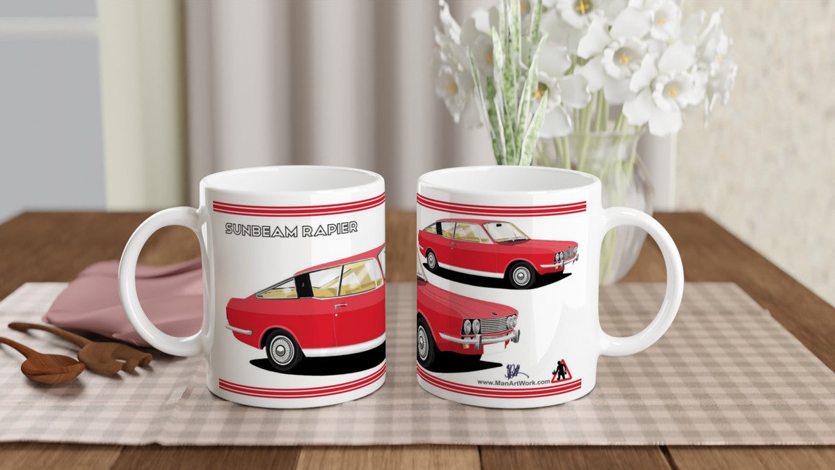 Sunbeam Rapier in Red-&-Beige Art Mug