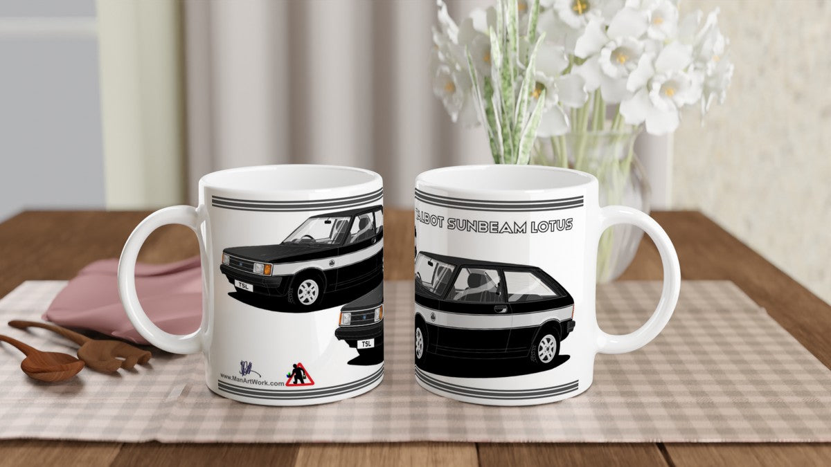 Talbot Sunbeam Lotus Mk1 in Black & Silver Art Mug