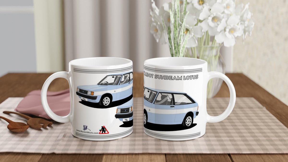 Talbot Sunbeam Lotus Mk1 in Blue & Silver Art Mug