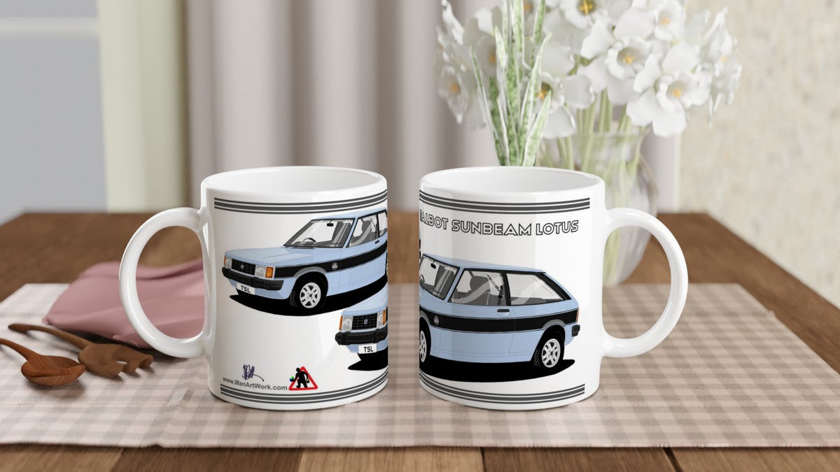 Talbot Sunbeam Lotus Mk2 in Blue & Black Art Mug