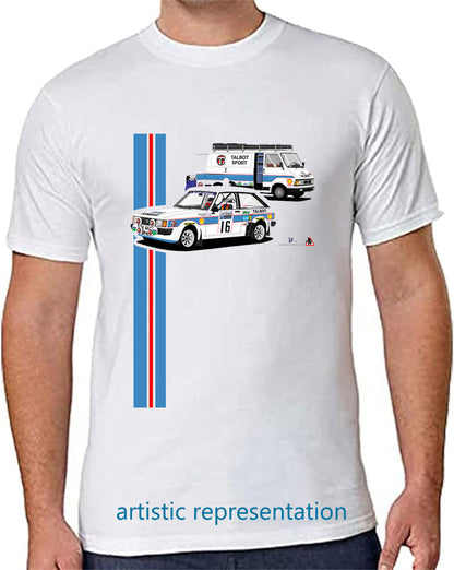 Talbot Sunbeam Lotus  Rally with van T Shirt