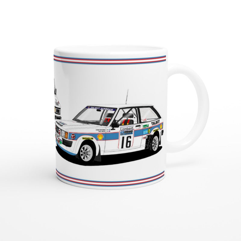 Talbot Sunbeam Lotus Works Rally Car Art Mug 
