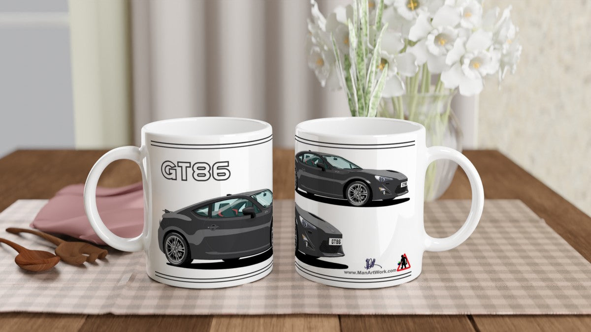 Toyota GT86 Art Mug in Gray