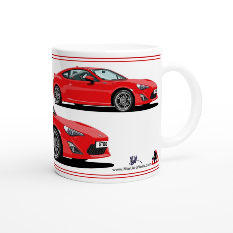 Toyota GT86 Art Mug in Red