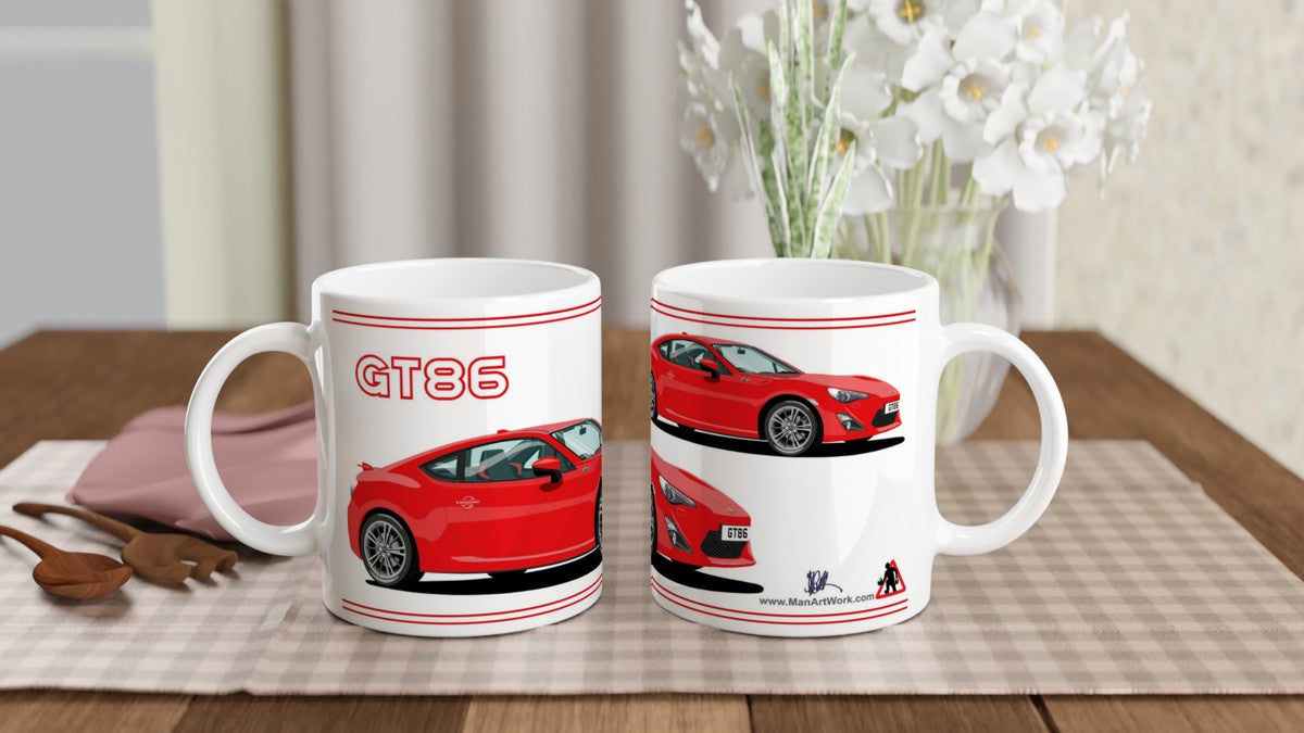 Toyota GT86 Art Mug in Red