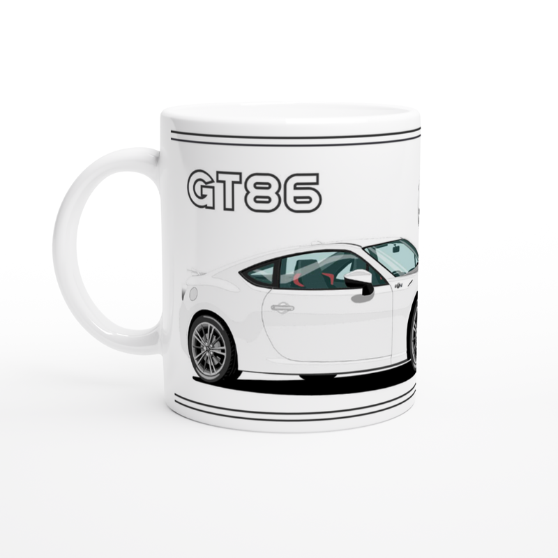 Toyota GT86 Art Mug in White