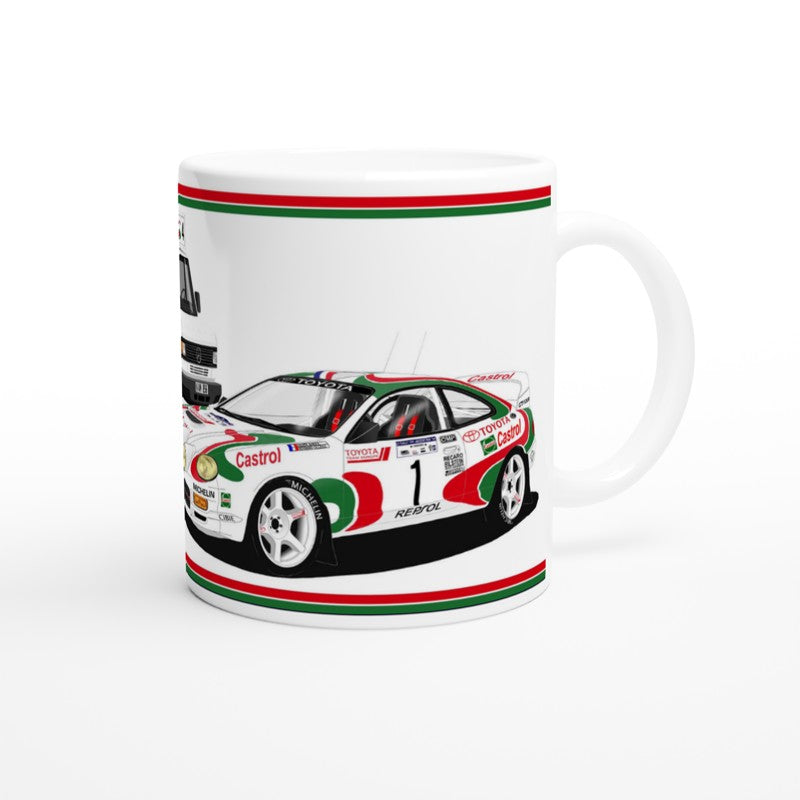 Toyota ST205 Rally Car with Mercedes Van Mug