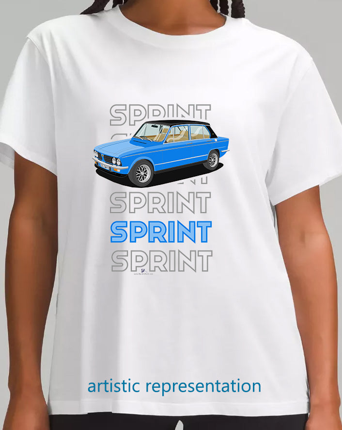 Triumph Dolomite Sprint in Blue Art T Shirt (Words)