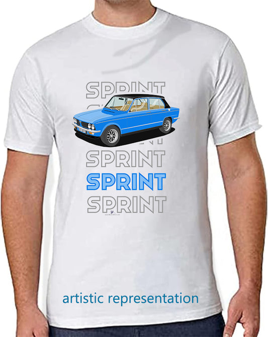 Triumph Dolomite Sprint in Blue Art T Shirt (Words)