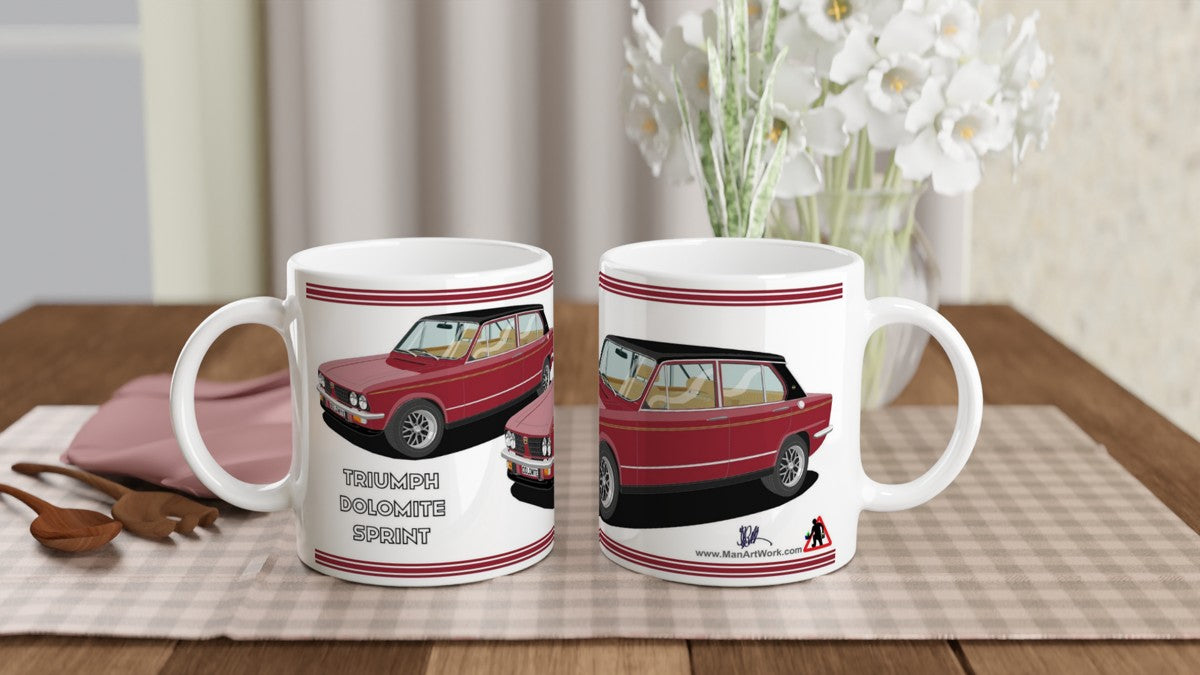 Triumph Dolomite Sprint in Dark Red Art Mug