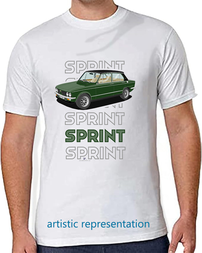 Triumph Dolomite Sprint in Green Art T Shirt (Words)