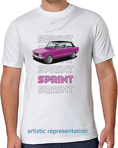 Triumph Dolomite Sprint in Magenta Art T Shirt (Words)