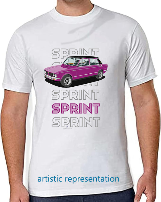Triumph Dolomite Sprint in Magenta Art T Shirt (Words)