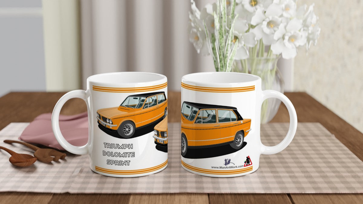 Triumph Dolomite Sprint in Orange Art Mug