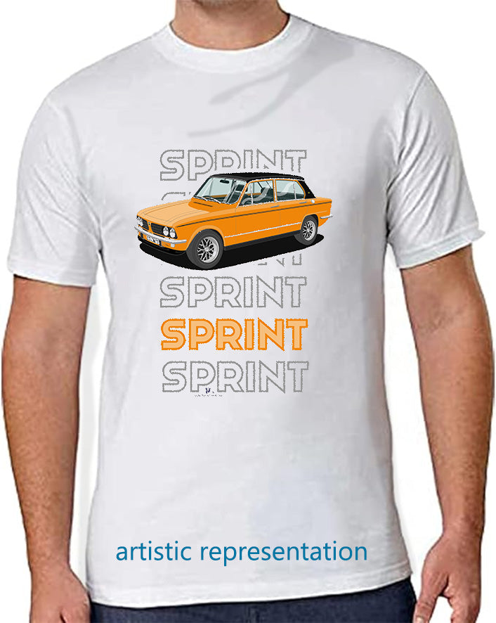 Triumph Dolomite Sprint in Orange Art T Shirt (Words)