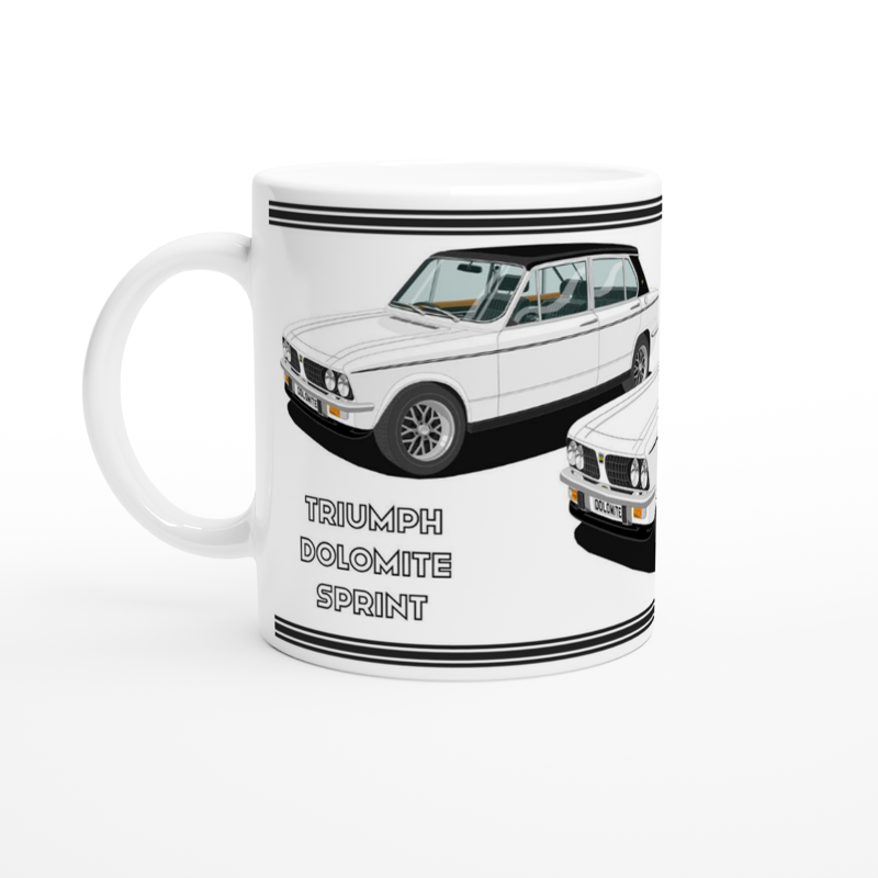 Triumph Dolomite Sprint in White Art Mug